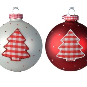 Bola Navidad Cristal (1 unidad) D8 cm surtido