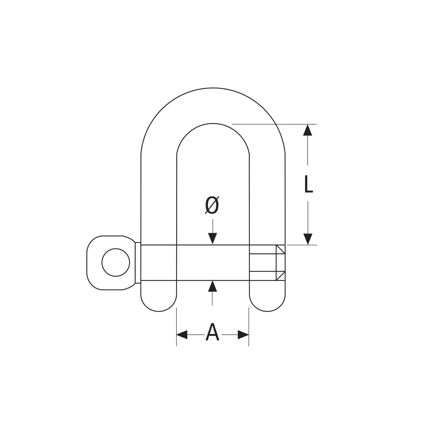 Grillete recto imperdible nacional - Imagen 2