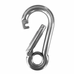 Mosquetón bombero con ojo y cierre limpio