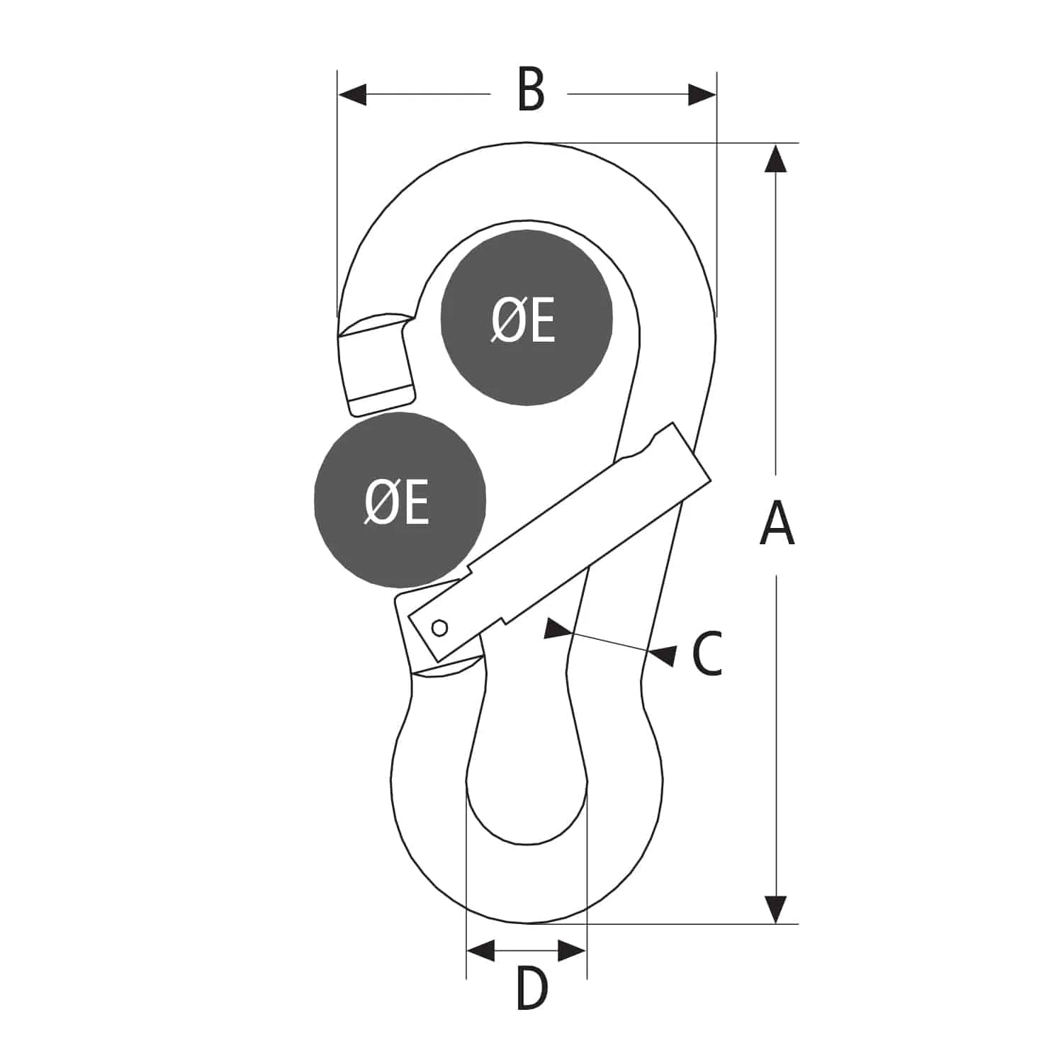 Mosquetón apertura lateral Kong - Imagen 2