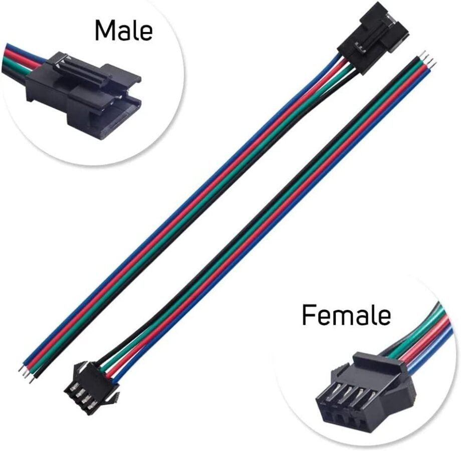 Conector Sm 4 Pines Con Cable 22 Awg – 5M/5H (Pack 10 Unidades) | Mejor Agarre Y Comodidad - Imagen 5