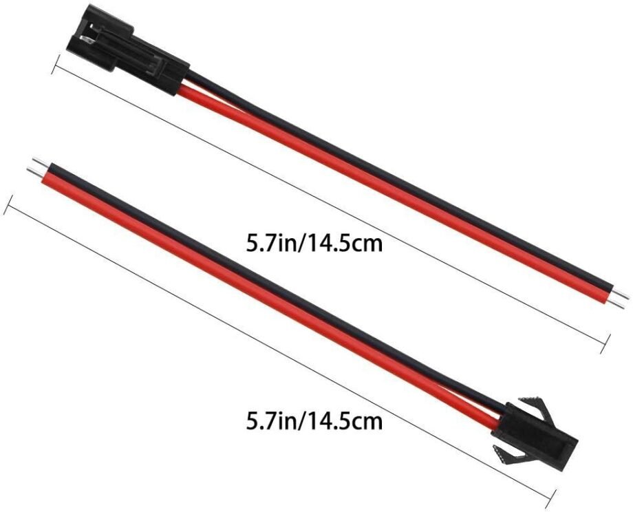 Conector Sm 2 Pines Con Cable 22 Awg – 5M/5H (Pack 10 Unidades) | Mejor Agarre Y Comodidad - Imagen 3