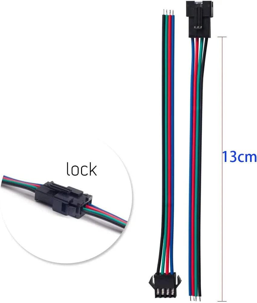 Conector Sm 4 Pines Con Cable 22 Awg – 5M/5H (Pack 10 Unidades) | Mejor Agarre Y Comodidad - Imagen 2