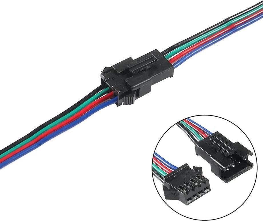 Conector Sm 4 Pines Con Cable 22 Awg – 5M/5H (Pack 10 Unidades) | Mejor Agarre Y Comodidad - Imagen 3