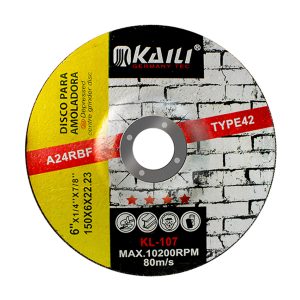 Disco desbaste 6″ (150mm) x6mm (a24rbf type27)