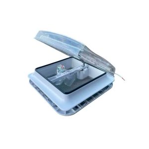 Claraboya Con Ventilador y Led Transparente 32×32 cm