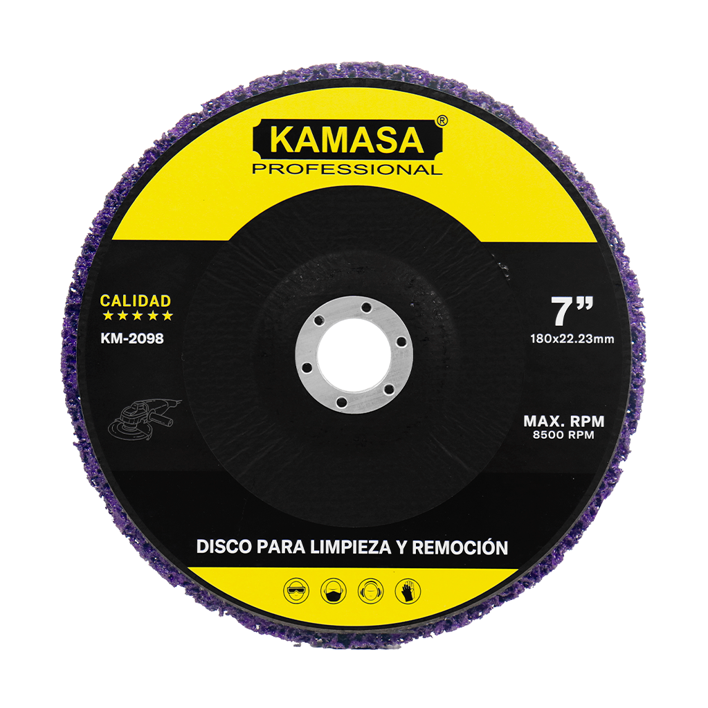 Disco para limpieza y remocion violeta 7″ KAMASA *****