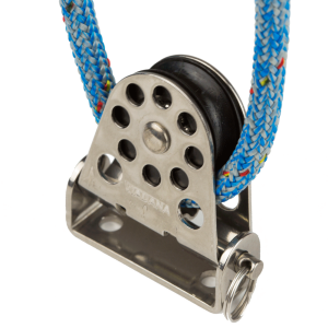 Polea pivotante de 22 mm con base fija