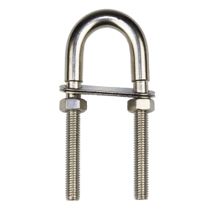 Cáncamo en U con dos pletinas 90 x 35 mm