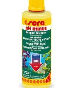 Para reducir el valor de pH en acuarios de agua dulce Sera pH Minus (100 ml.)