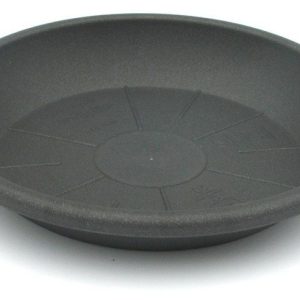 Plato MEDEA para Maceta de plástico inyectado color antracita GEO 30 cm.