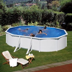 Piscina de acero blanco modelo FIDJI 610x375x120 cm