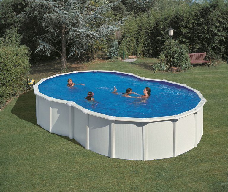 Piscina de acero blanco modelo VARADERO 500 x 340 x 120 CM