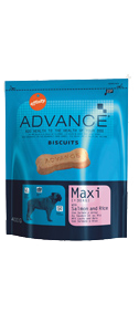Galletas para perros de alta gama Affinity Advance Biscuits Maxi Salmón y Arroz 400gr