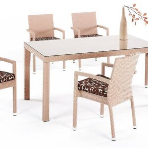 Conjunto Huitex 1 Mesa + 6 Sillones + 6 Cojines HUITEX ALODIA