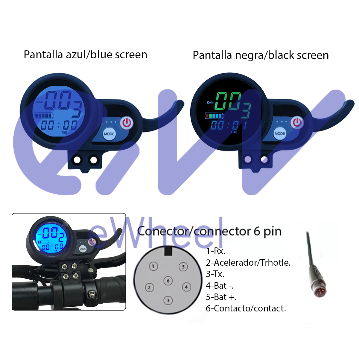 Pantalla Display J&P 36V-60V - Imagen 2